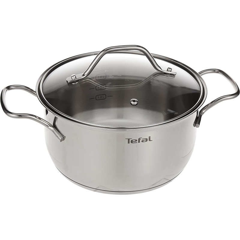 Tefal Intuition 20 CM Casserole, Premium Stainless Steel 18/10, 2.9 L, Induction, B8644474