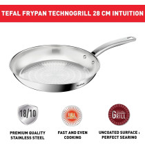 Tefal Intuition 28 CM Frypan, Premium Stainless Steel 18/10, Induction