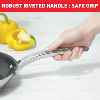 Tefal Intuition 28 CM Frypan, Premium Stainless Steel 18/10, Induction