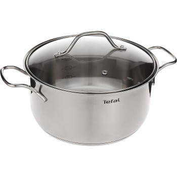 Tefal Intuition 24 CM Casserole, Premium Stainless Steel 18/10, 4.9 L, Induction