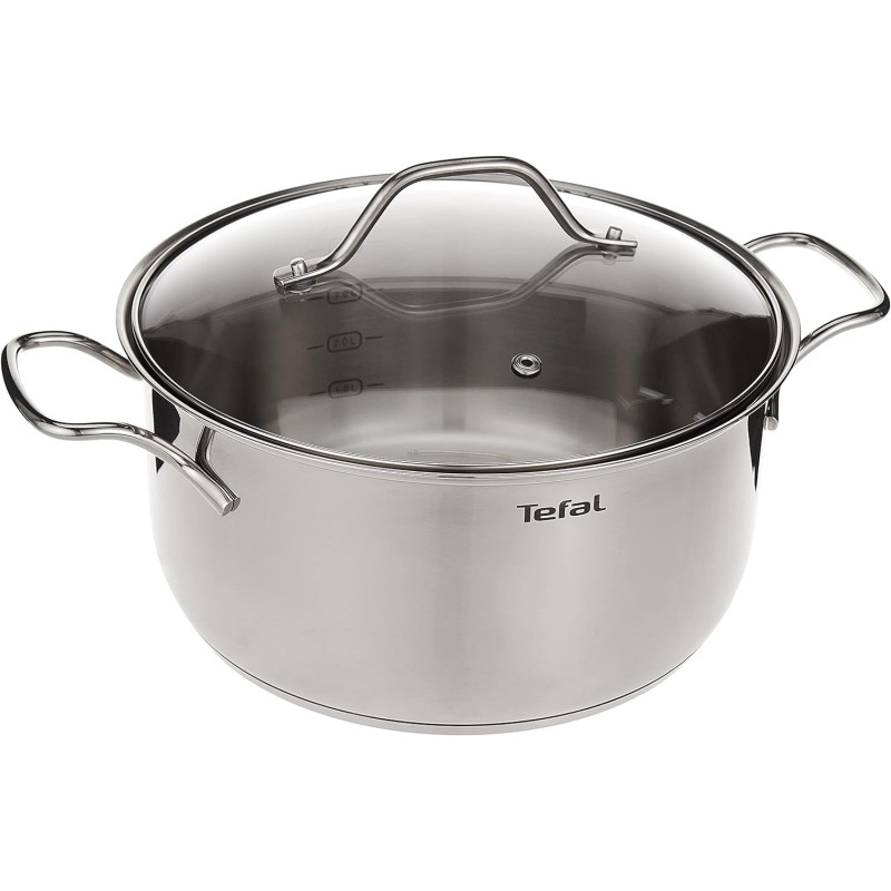 Tefal Intuition 24 CM Casserole, Premium Stainless Steel 18/10, 4.9 L, Induction