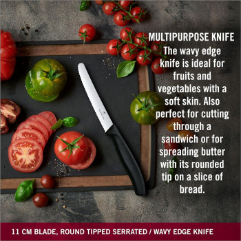 Victorinox Swiss Classic Paring Knife Set, 3 Pieces, Black