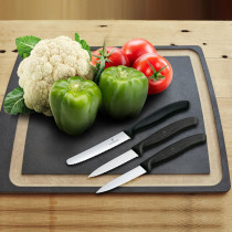 Victorinox Swiss Classic Paring Knife Set, 3 Pieces, Black
