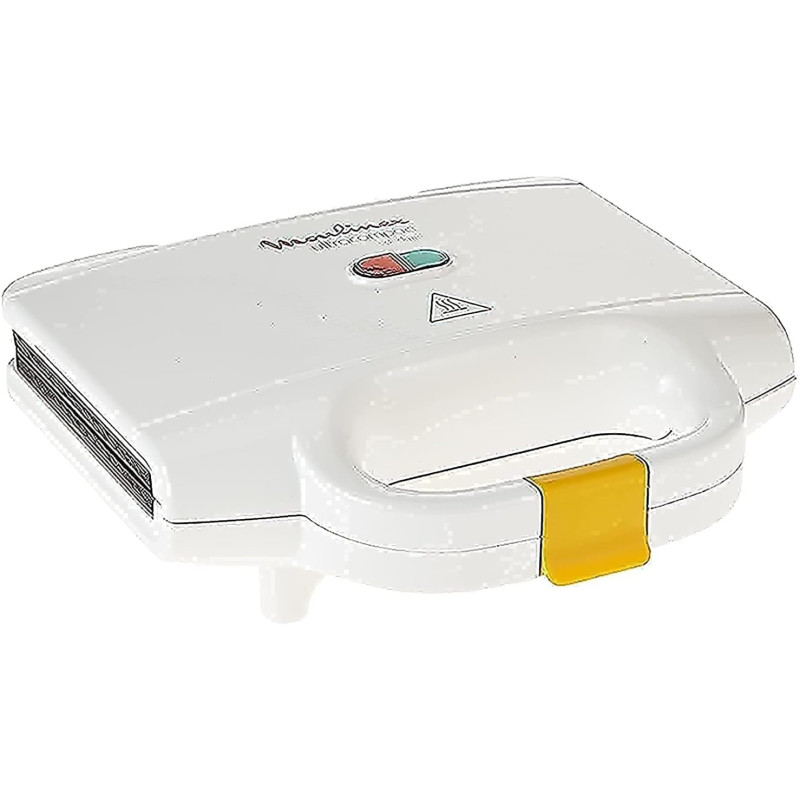 Moulinex Sandwich Maker Ultracompact Sandwich Maker Non Stick Plates, White, 700 Watts