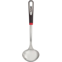 Tefal Ingenio Stainless Steel Ladle, Silver/Black, Steel/Plastic
