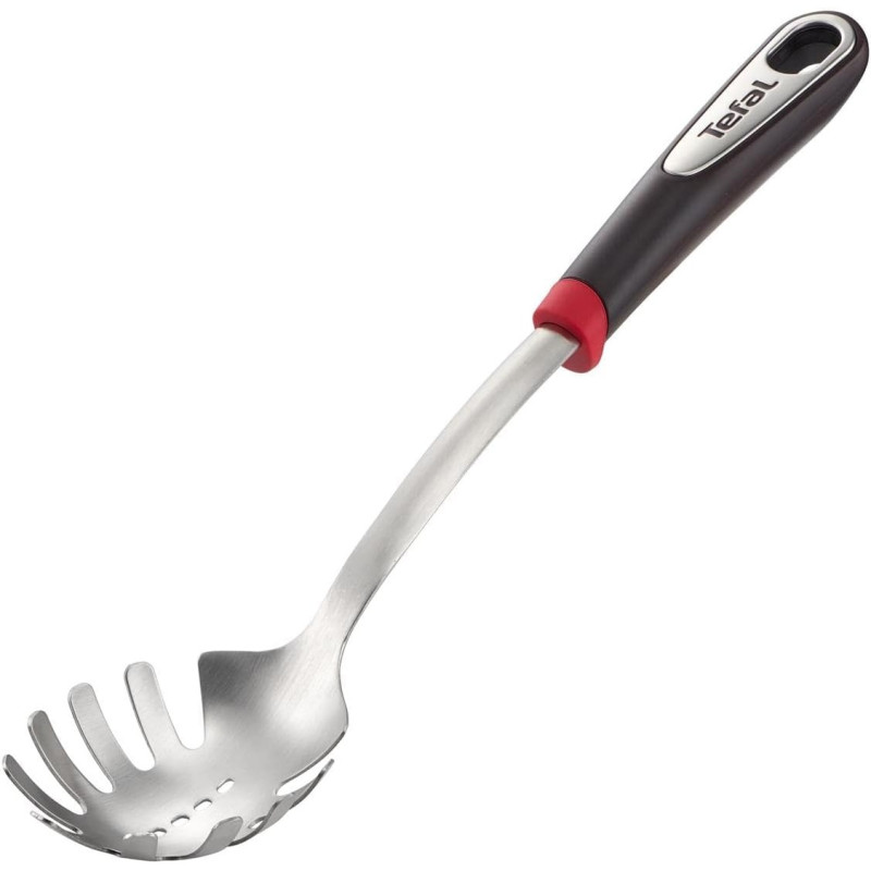 Tefal Ingenio Stainless Steel Pasta Spoon, Silver/Black, Stainless Steel/Plastic