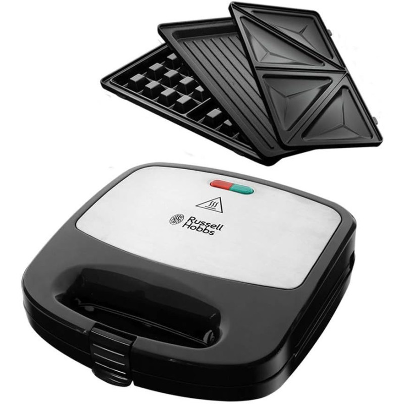 Russell Hobbs 24540 56/RH 3 In 1 Sandwich Maker, 760 W, Removable Plates