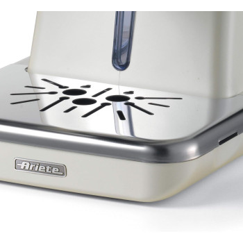 Ariete Classica Espresso Coffee Machine With Manometer And Milk Frother, Auto Shut-Off, Cappuccino Maker, 850W, 15 Bar, For Home And Office, Pearl