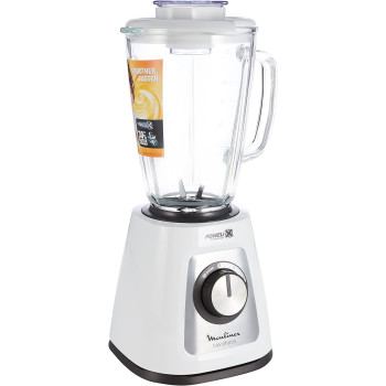 Moulinex Blendforce Glass Blender, White, 1.75 L, 700 W