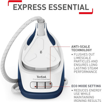 Tefal SV 6116 Express Essential Steam Generator, 2200 W, White And Blue