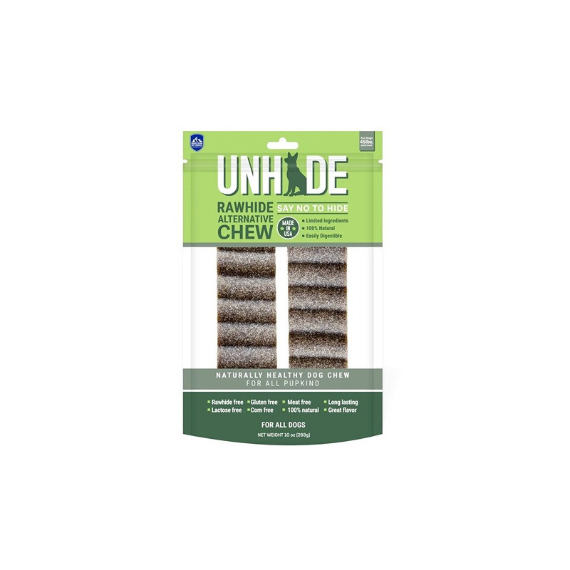 Himalayan Pet Supply Medium Unhide Rawhide Alternative Chew Dog Treats, 283G (Pack Of 5)