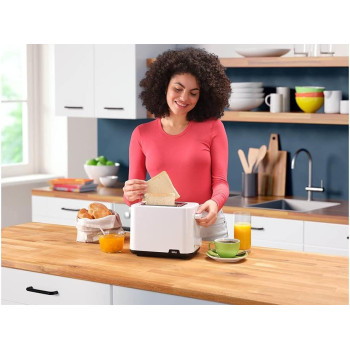 Braun Breakfast Toaster HT 1010 Wh, 2 Slots, 8 Browning Settings, Bun Warmer, 900 Watts, White