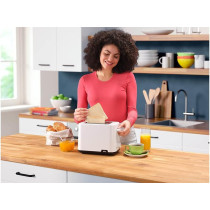 Braun Breakfast Toaster HT 1010 Wh, 2 Slots, 8 Browning Settings, Bun Warmer, 900 Watts, White