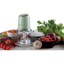 Ariete Vintage Electric Chopper, 600Ml, 2 Speed Settings, 400W, Non Slip Feet, 4 Stainless Steel Blades For Crushing Ice And Chopping Meat, Vegetables, Biscuits, Dried Fruit, Chocolate