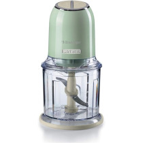 Ariete Vintage Electric Chopper, 600Ml, 2 Speed Settings, 400W, Non Slip Feet, 4 Stainless Steel Blades For Crushing Ice And Chopping Meat, Vegetables, Biscuits, Dried Fruit, Chocolate
