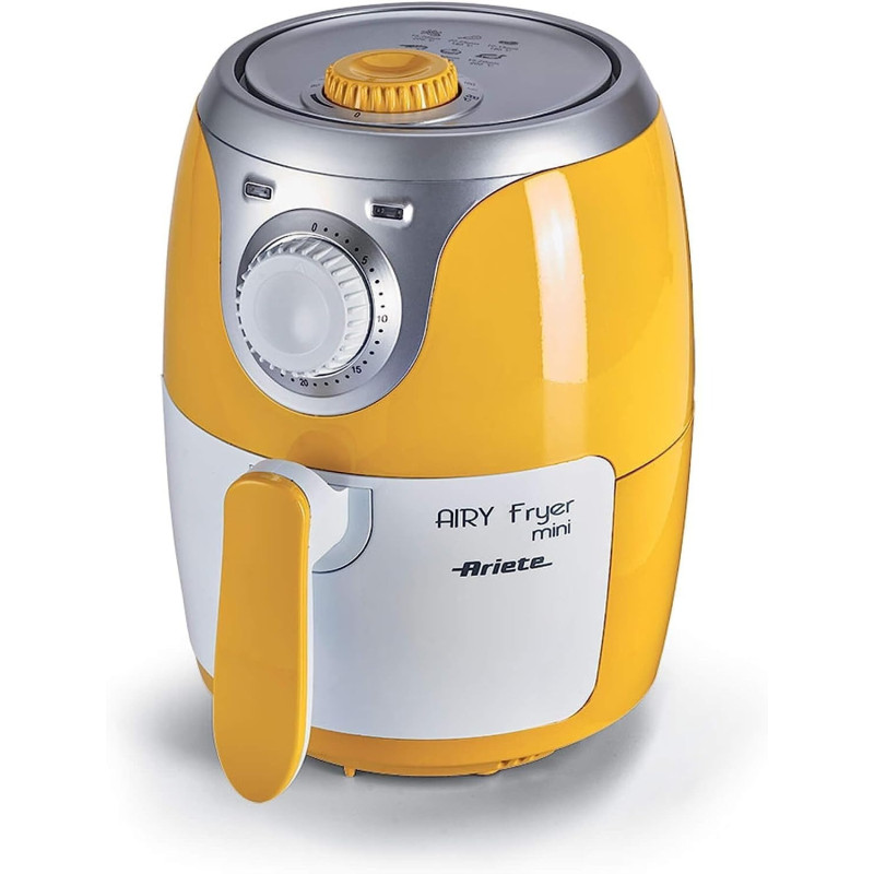 Ariete Air Fryer Mini 2.8L, 1000W, With 6 Programs For Baking And Frying, Non Stick Basket, 200 C Temp, Dehydrate Function, 30 Minute Timer, Ideal For Meat, Fish And Vegetables
