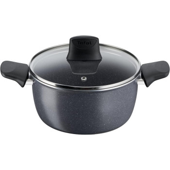 Tefal G6 Hard Stone 8 Pcs Cooking Set, Grey, Aluminium