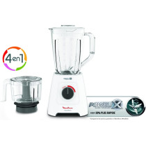 Moulinex Blender Blendforce 1.75 L Blender Smoothie Maker Mixer 700 W 2 Attachments Glass Jug Grinder And Chopper Accessories Powelix Technology