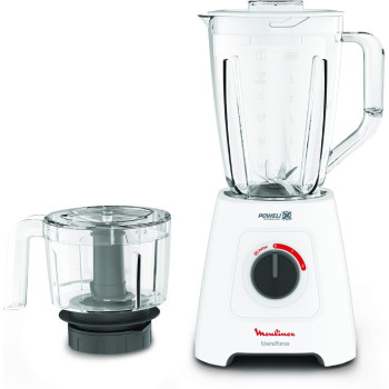 Moulinex Blender Blendforce 1.75 L Blender Smoothie Maker Mixer 700 W 2 Attachments Glass Jug Grinder And Chopper Accessories Powelix Technology
