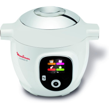 Moulinex Multicooker Cookeo 6L Electric Cooker 100 Built-In Recipes Dedicated App 4 Guided-Menu Systems Pressure Cooking, Steaming, Slow Cooking And More