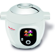 Moulinex Multicooker Cookeo 6L Electric Cooker 100 Built-In Recipes Dedicated App 4 Guided-Menu Systems Pressure Cooking, Steaming, Slow Cooking And More