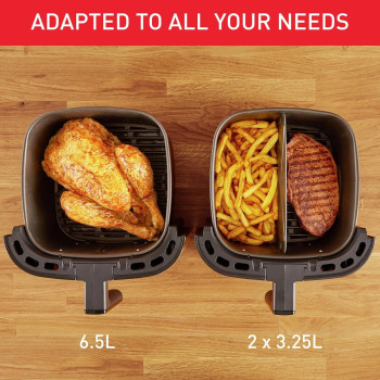 Tefal Easy Fry and Grill 2-In-1 Air-Fryer And Grill, Digitsl, Xxl Capacity, 1830W, Flexcook Divider For Dual Cooking, 6.5 L Capacity, Stainless Steel/Plastic