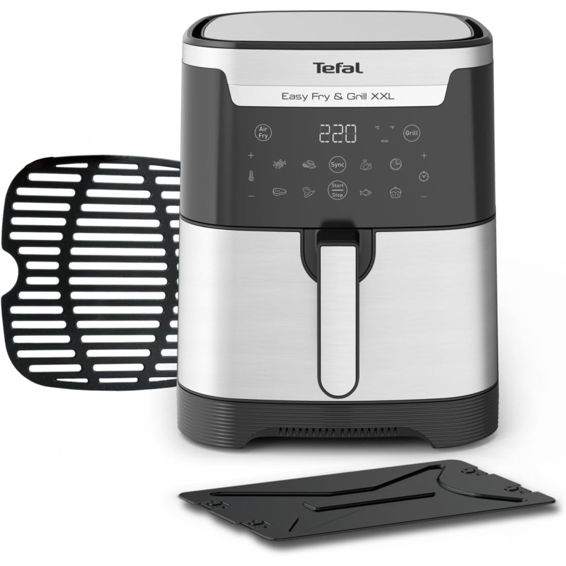 Tefal Easy Fry and Grill 2-In-1 Air-Fryer And Grill, Digitsl, Xxl Capacity, 1830W, Flexcook Divider For Dual Cooking, 6.5 L Capacity, Stainless Steel/Plastic