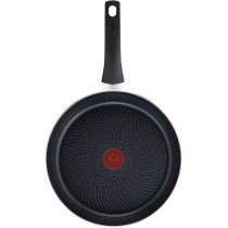 Tefal C27802 Generous Cook Frying Pan 20 CM Non-Stick Coating Thermal Signal Thermal Fusion Base For All Hobs Induction Deep Shape, Black