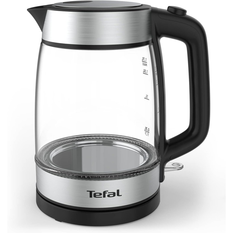 Tefal Kettle 1.7 L Glass Electric Kettle 18050-2200 W Concealed Heating Element Cordless 360 Design Removable Anti-Scale Filter Precision Spout Assisted Lid Opening