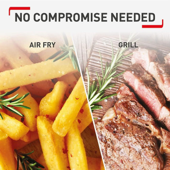 Generic Easyfry Precision Air Fryer And Grill, 4.2L Capacity, Timer, Temperature, Stainless Steel, 6 Portions