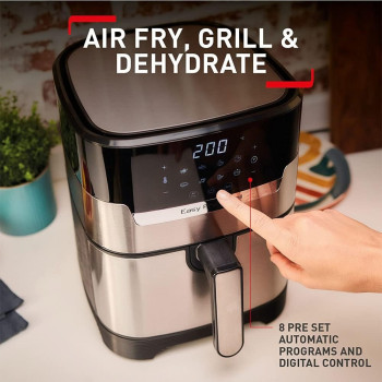 Generic Easyfry Precision Air Fryer And Grill, 4.2L Capacity, Timer, Temperature, Stainless Steel, 6 Portions