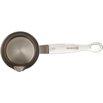 Korkmaz Stainless Steel Turkish Milk/Coffee Pot, Silver, 2 Cup, 0.25 LTR