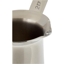 Korkmaz Stainless Steel Turkish Milk/Coffee Pot, Silver, 2 Cup, 0.25 LTR