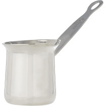 Korkmaz Stainless Steel Turkish Milk/Coffee Pot, Silver, 2 Cup, 0.25 LTR
