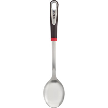 Tefal Ingenio Stainless Steel Spoon, Silver/Black, Stainless Steel/Plastic