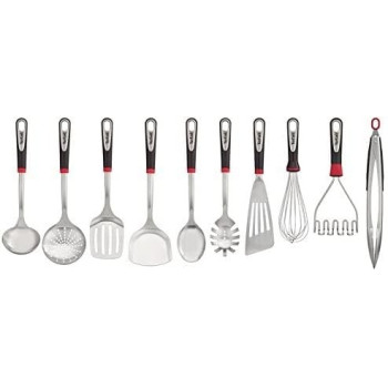 Tefal Ingenio Stainless Steel Spoon, Silver/Black, Stainless Steel/Plastic