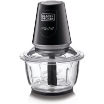 Black+Decker 400W 1.2L Vertical Glass Chopper/Mincer XXL Glass Bowl Capacity With Removable Four Blade System Helps, Chop/Crush Ice/Mince/Grind/Puree Variety Of Ingredients