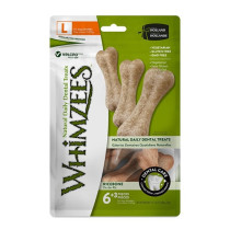 Whimzees Ricebone Natural Daily Dental Dog Treat, Large, 9Pcs (Pack Of 6)