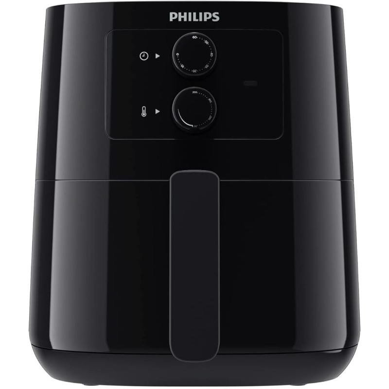 Philips Essential Air Fryer With Rapid Air Technology, Analogue, Black, 0.8Kg, 4.1L,50HZ