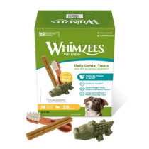 Whimzees Daily Dental Treats Variety Value Box, Medium, 28Pcs (Pack Of 3)