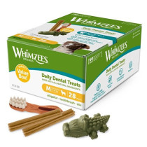 Whimzees Daily Dental Treats Variety Value Box, Medium, 28Pcs (Pack Of 3)