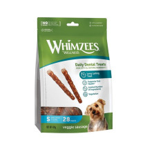 Whimzees Natural Grain Free Dental Dog Treats, Veggie Sausage, 24 Plus 4 Pieces, 420G (Pack Of 6)