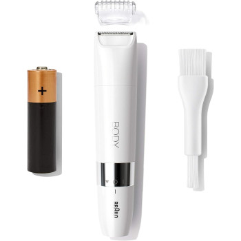 Braun Bs 1000, Body Mini Trimmer Wet And Dry With Trimming Comb, White