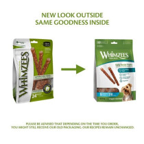 Whimzees Natural Grain Free Dental Dog Treats, Veggie Sausage, 24 Plus 4 Pieces, 420G (Pack Of 6)