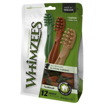 Whimzees Natural Grain Free Dental Dog Treats Toothbrush, Medium, 12 Pieces (Pack Of 6)