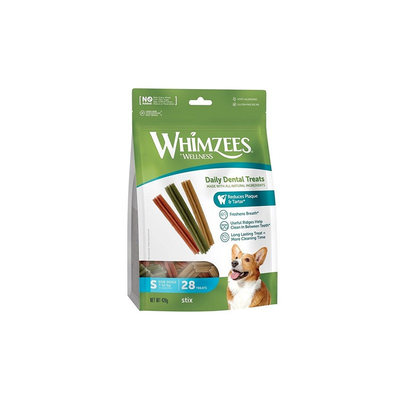 Whimzees Natural Grain Free Dental Dog Treats, 28 Treats, 420G (Pack Of 6)