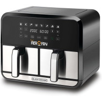 Black+Decker Digital Dual Zone Air Fryer 1700W 4L Capacity With Rapid Hot Air Circulation For Frying, Grilling, Broiling, Roasting