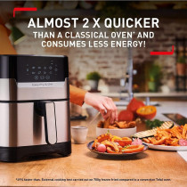 Tefal Air Fryer Easy Fry and Grill Digital 2-In-1 4.2 L Capacity 1550 W Healthy Cooking Air Fry and Grill 8 Automatic Programs Adjustable Temperature Timer