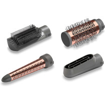 Babyliss 1000 Air Styler Adjustable 2 Heats and Cool Setting Ionic Technology For Frizz Free Hair Free Conical Curling, Volumizing And Precise Drying Attachment With Heat Pouch, Grey