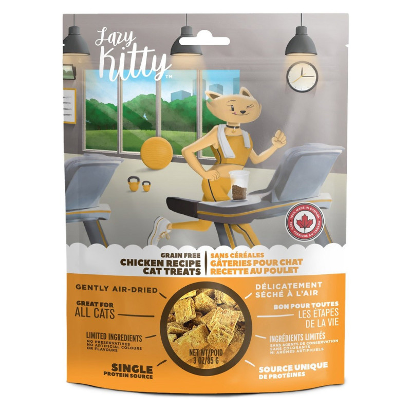 Lazy Kitty Air Dried Grain Free Chicken Recipe Cat Treats 85 G (Pack of 14)